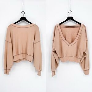 Free People Take Me Back Pullover in Pearl Island | Large